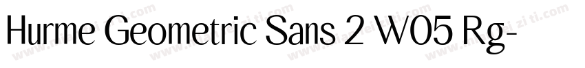 Hurme Geometric Sans 2 W05 Rg字体转换